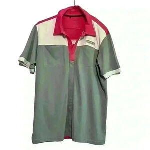 Adidas pink , gray and white golf polo. Men’s size small‎